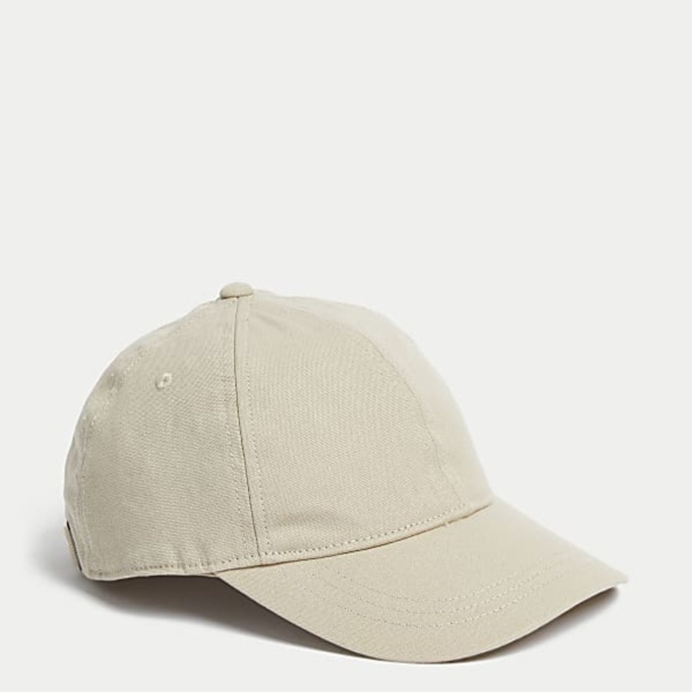 M&S Collection Light Sand Beige Baseball Cap Unisex